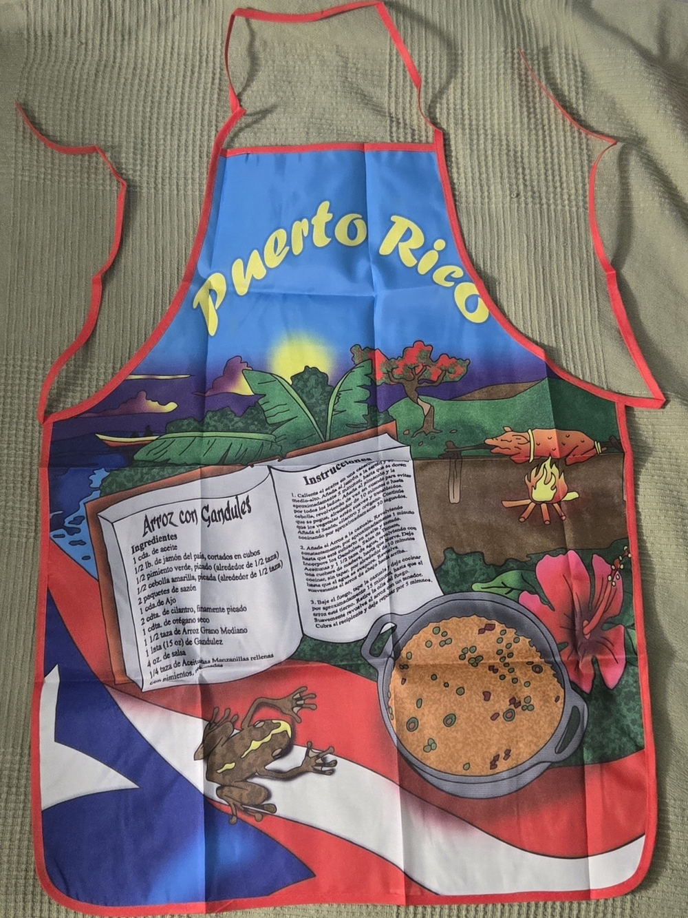 Puerto Rico Souvenir Colorful Kitchen Apron
